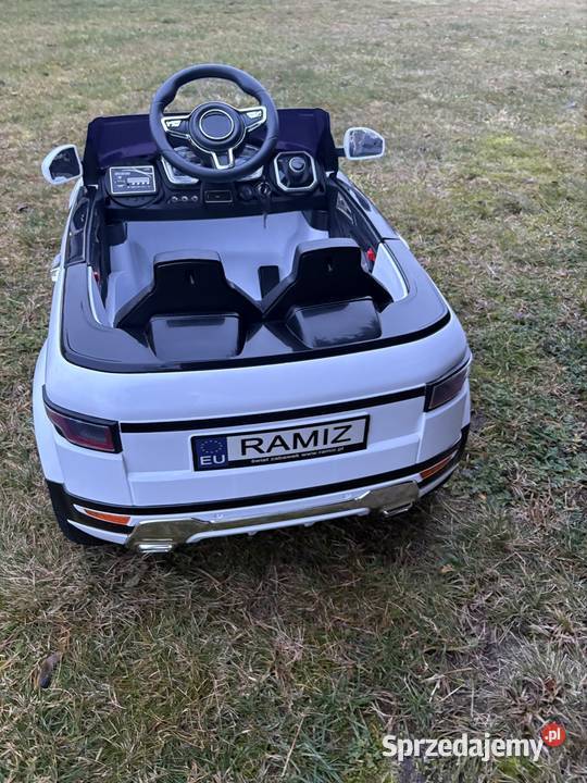 Samochód na akumulator Rapid Racer biały 12V Pojazdy elektryczne i spalinowe Kęty