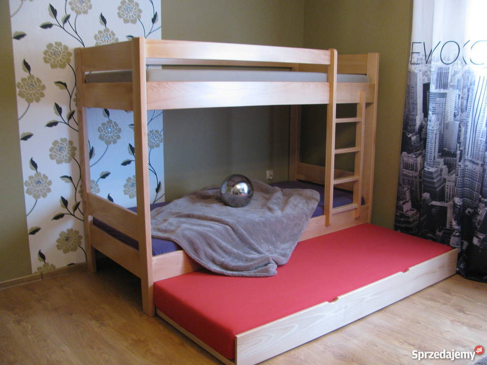 Lity buk łóżko piętrowe drewniane bukowe Producent mebli