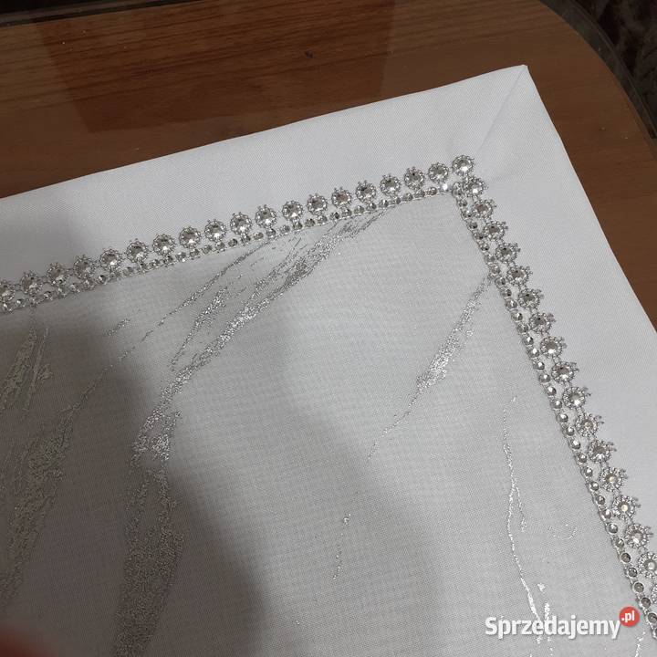 Bieżnik srebrny marmurek 40135