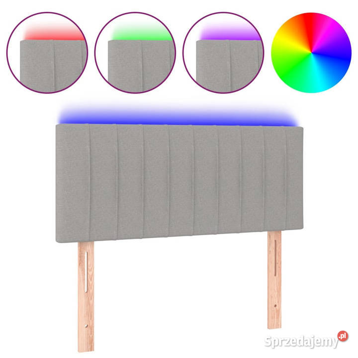 Zagłówek do łóżka z LED jasnoszary 90x5x7888 Warszawa sprzedam