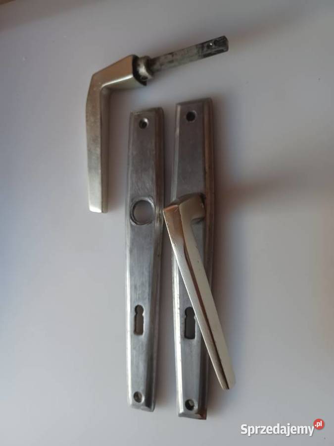 Zabytkowy komplet klamek z szyldami PRL wielkopolskie Poznań sprzedam