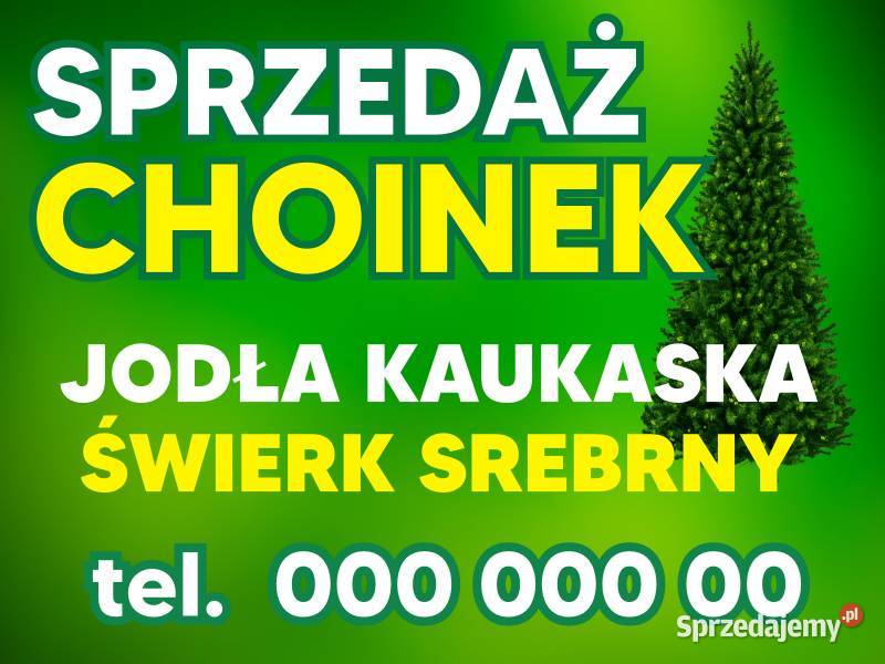 BANER SPRZEDAŻ CHOINEK SPRZEDAM CHOINKI wzory Warszawa