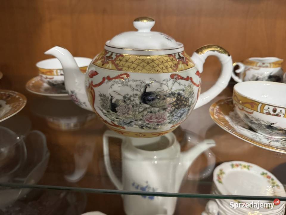 Serwis do herbaty z czasów PRL lata 80 porcelana Częstochowa