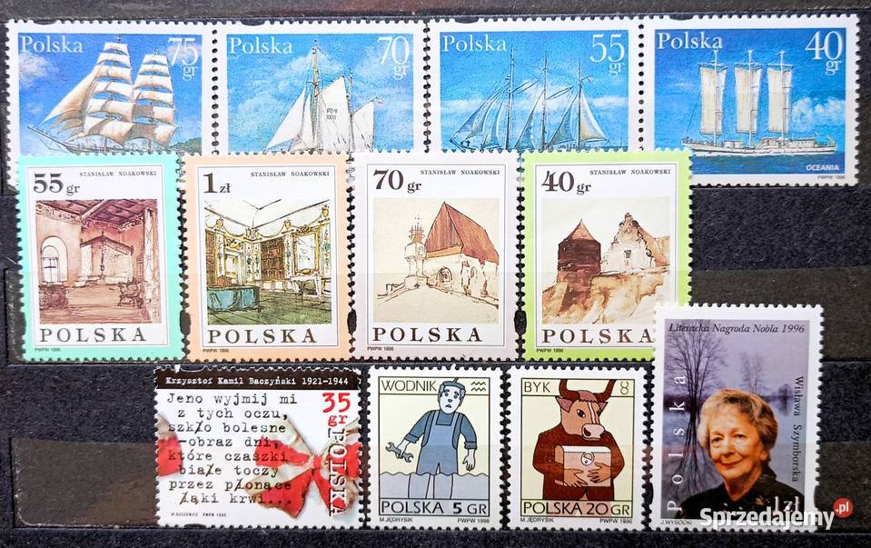 R Znaczki polskie rocznik 1996 czysty Antyki, Sztuka, Kolekcje Leźnica Wielka-Osiedle