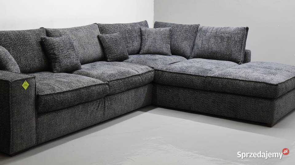 TDi NOWOCZESNY NAROŻNIK KANAPA ciemna tkanina Poznań