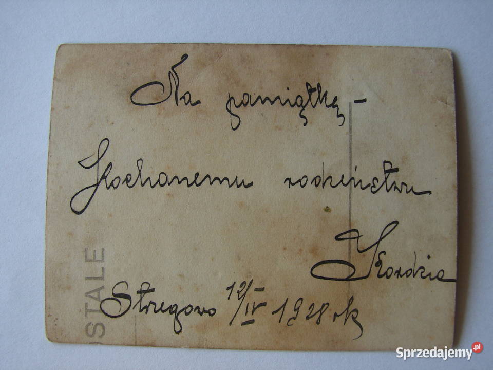 Strzegowo 1928 stare zdjęcie dziewczyna modelka Warszawa