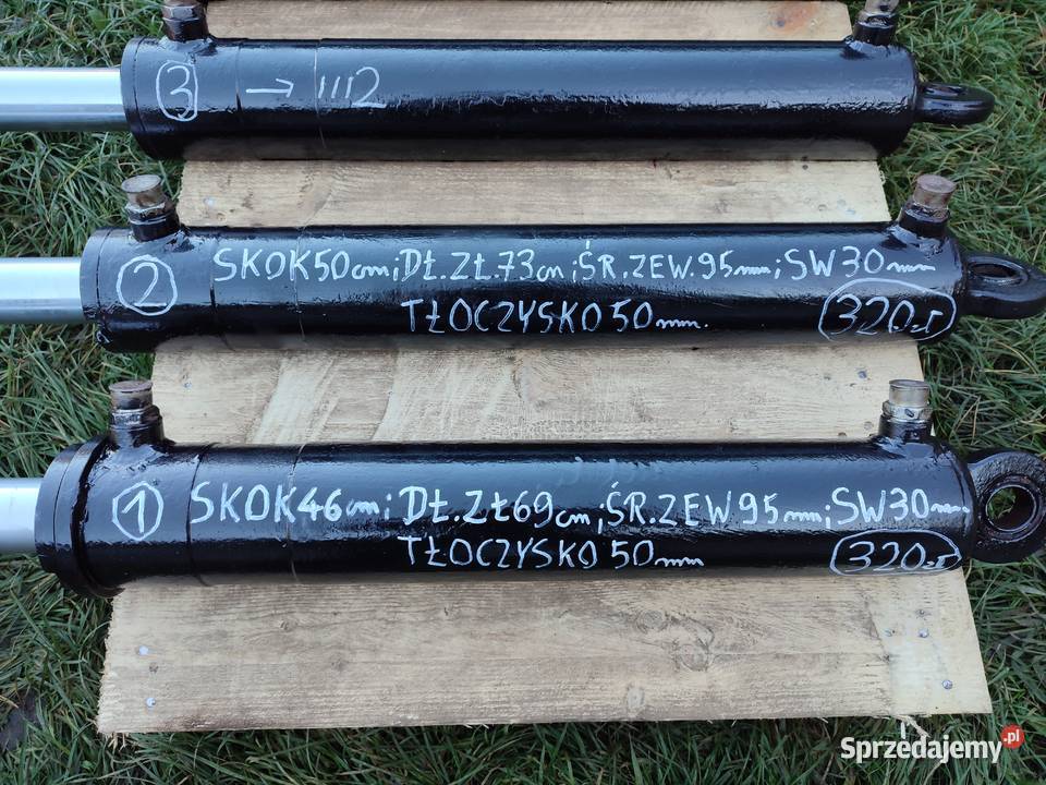 Siłownik hydrauliczny dwustronny sów 50 łuparka