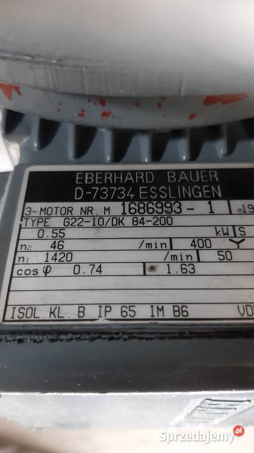 Motoreduktor 055 kW 46 obr Leszno