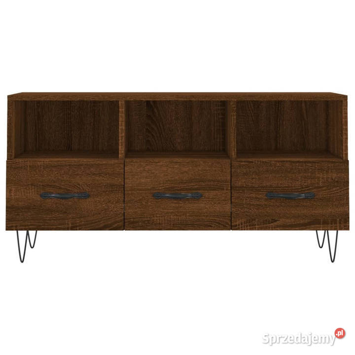 Szafka pod TV brązowy dąb 102x36x50 WM829035 Warszawa sprzedam