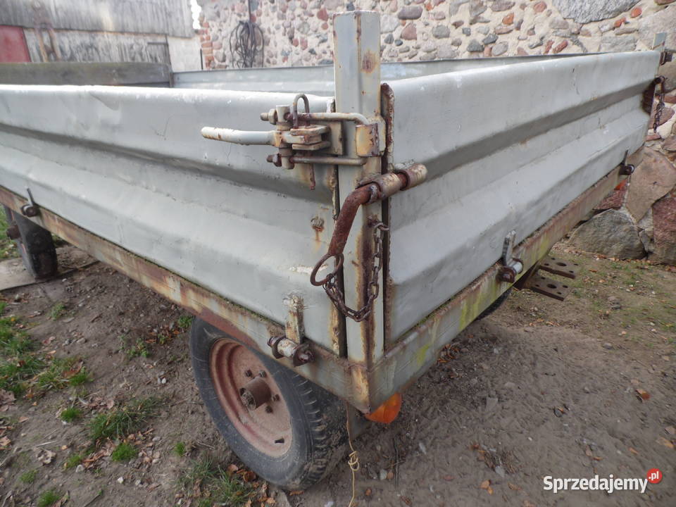 Przyczepa rolnicza sztywna odpinane burty łódzkie