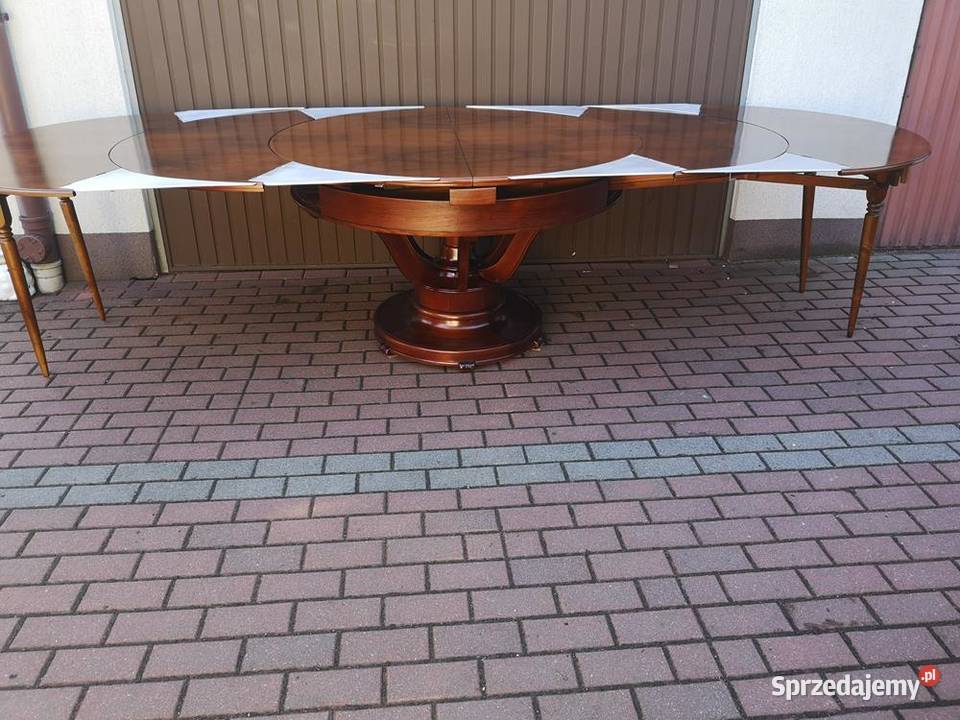 Stół ArtDeco Orzech Unikat Okrągły 130 Antyk Swarzędz