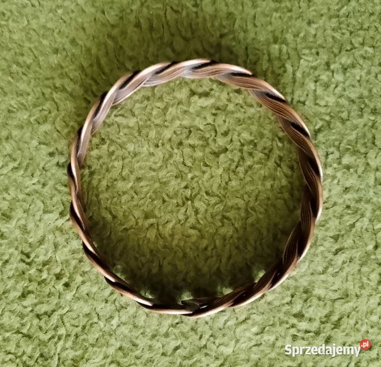 Miedziana bransoleta vintage pleciona obręcz z śląskie sprzedam
