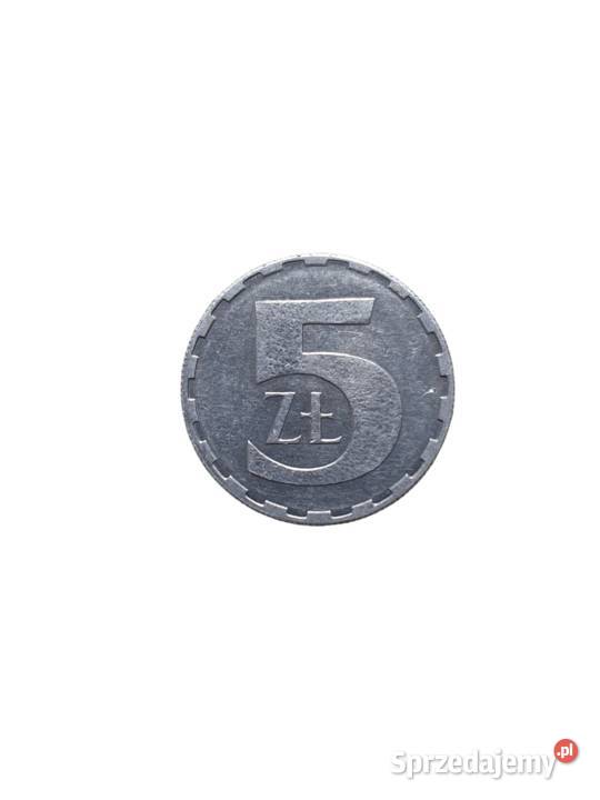 Stara moneta 5 złotych Polska 1990 antyk zabytek śląskie Cieszyn