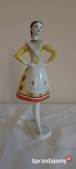 Duża figura tańczącej dziewczyny Hollohaza Porcelana i szkło Kraków
