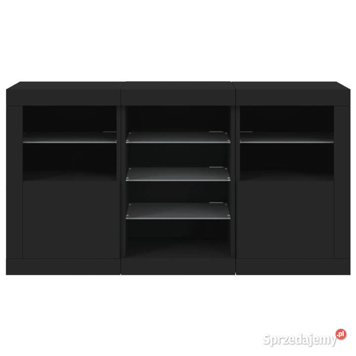 Szafka z oświetleniem LED czarna 123x37x67 Warszawa