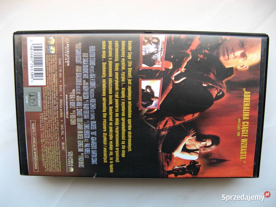 VHS XXX Vin Diesel sensacyjny Filmy