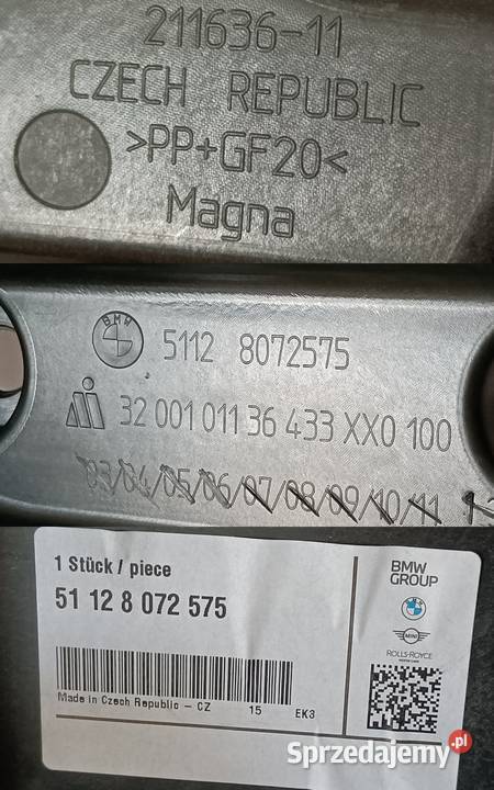 BMW 1 F40 ŚLIZG MOCOWANIE ZDERZAKA LEWY TYŁ osobowe Karoseria wielkopolskie Pleszew