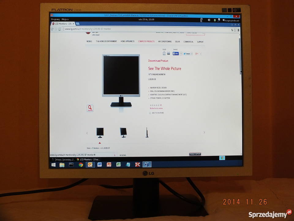 Monitor LCD LG Flatron L1919SSF małopolskie Kraków sprzedam