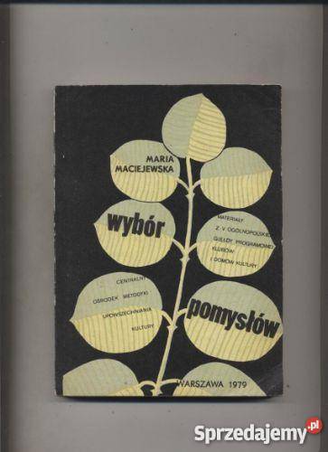 Maciejewska M Wybór pomysłów Szczecin