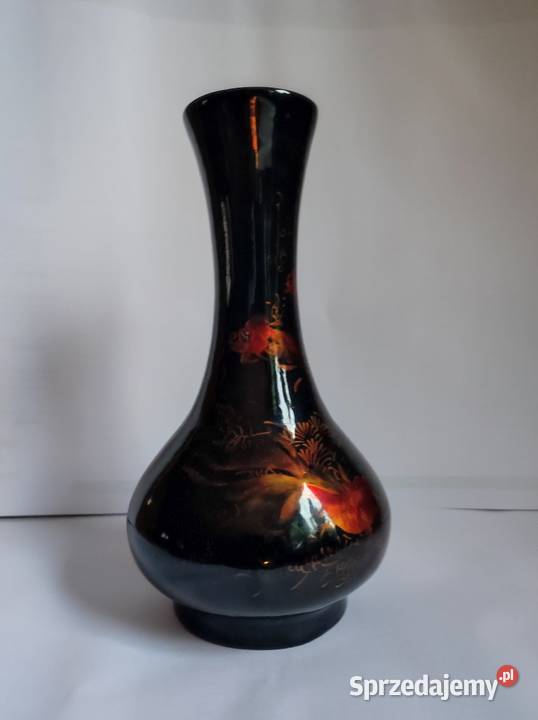 złote rybki wazon flakon z laki retro vintage Kielce