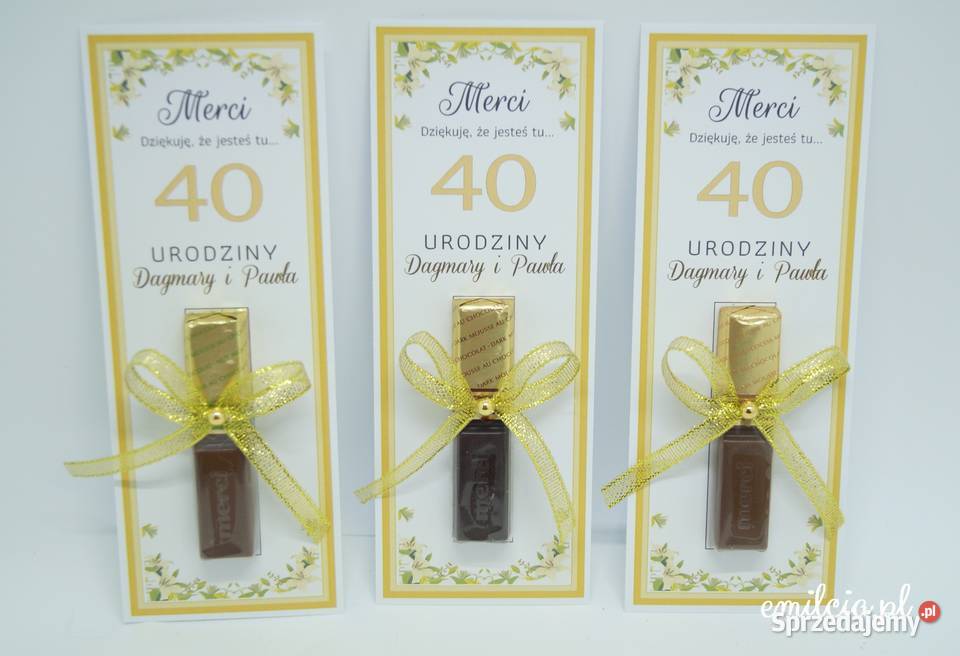Merci jako podziękowanie gości z okazji urodzin Zielona Góra