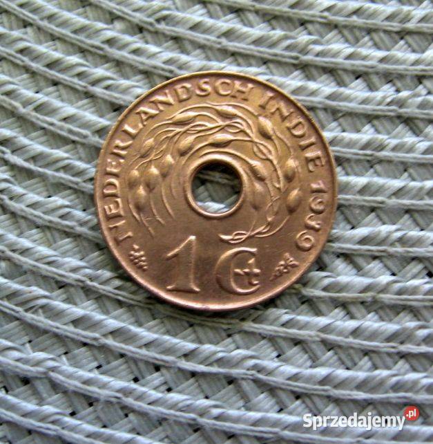 Holenderskie Indie Wschodnie 1 Cent 1939r Ładna Kalisz