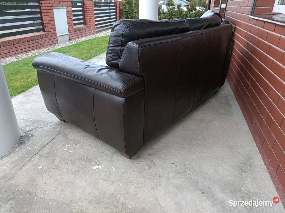 Sprzedam dwie sofy plus pufa ze skóry wielkopolskie Konin