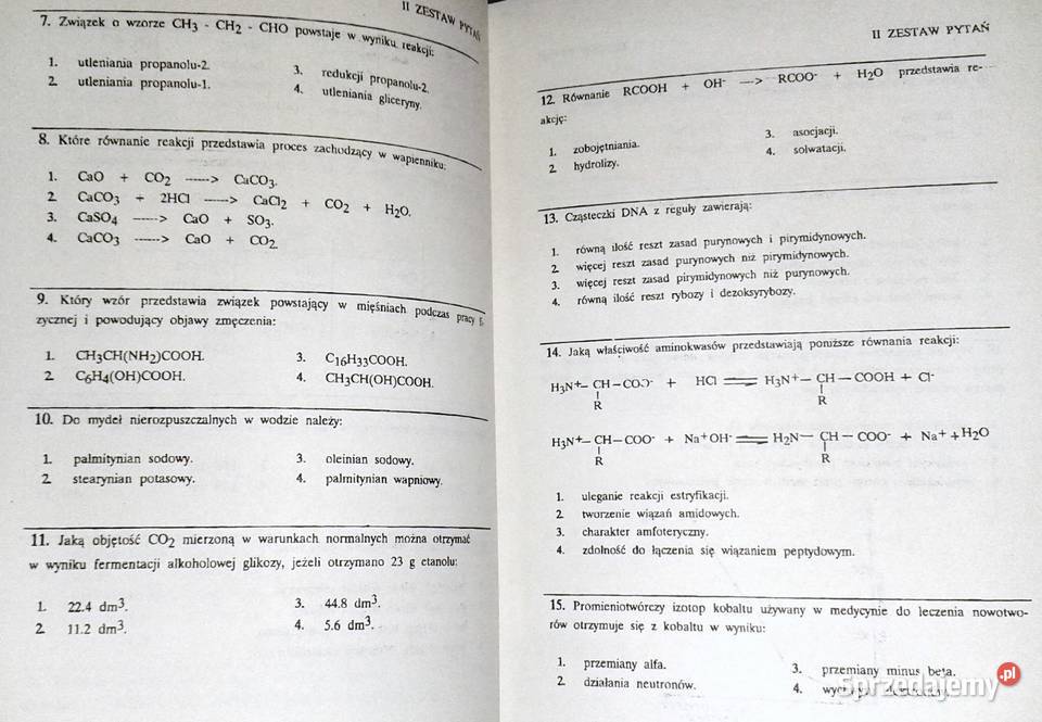 Chemia Testy z rozwiązaniami J Lubczak J Smela Chełm