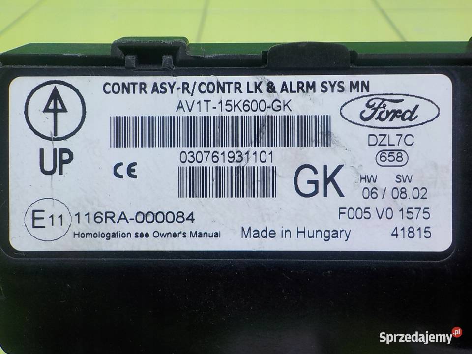 FORD B 5D modul sensor AIRBAG AV1T15K600GK mazowieckie Suków