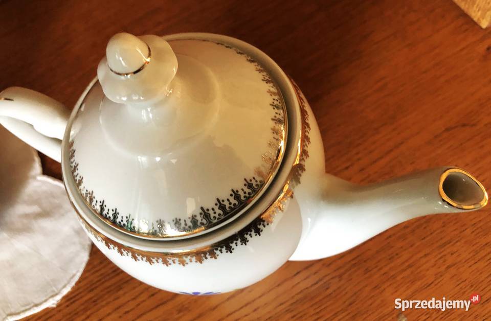 Serwis kawowy na 6 osób porcelana Włocławek PRL Myślachowice