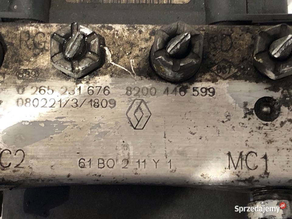 POMPA ABS RENAULT KANGOO II 8200446599 15 86 Układ ABS i ESP