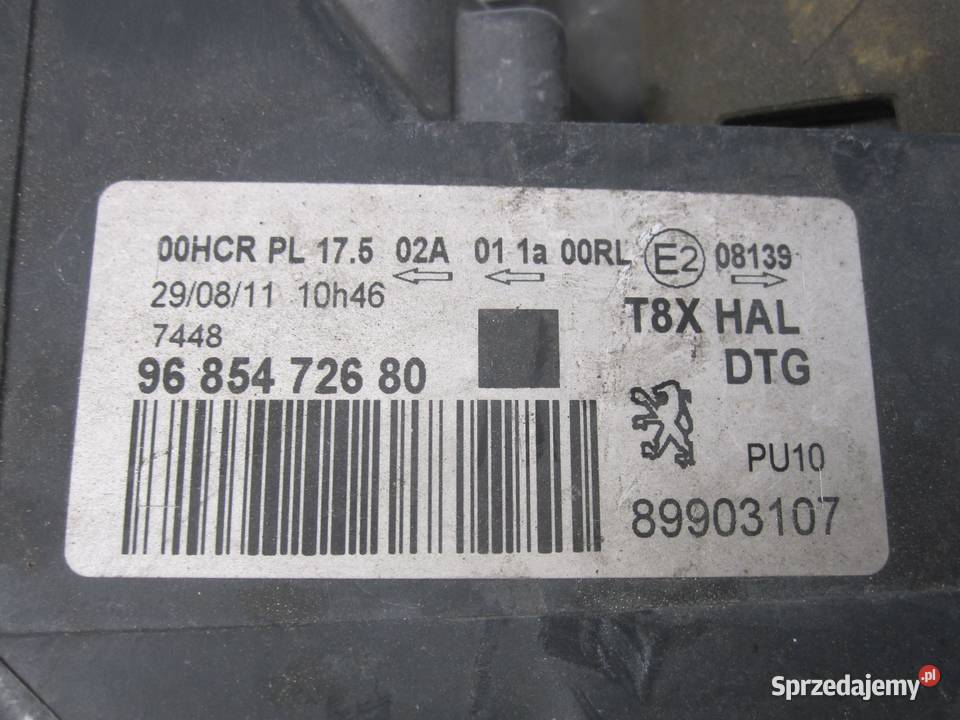 PEUGEOT 3008 lampa prawa przód 9685472680 ANGLIK świętokrzyskie Kielce