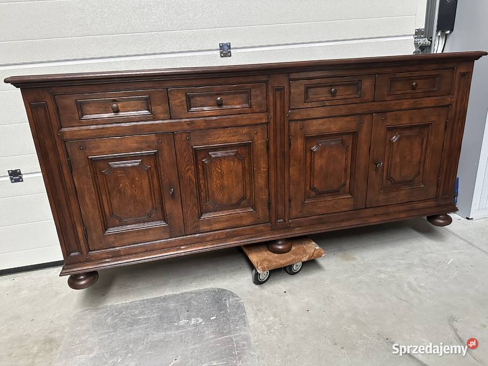 Masywna ciężka dębowa komoda 100 lite drewno 235