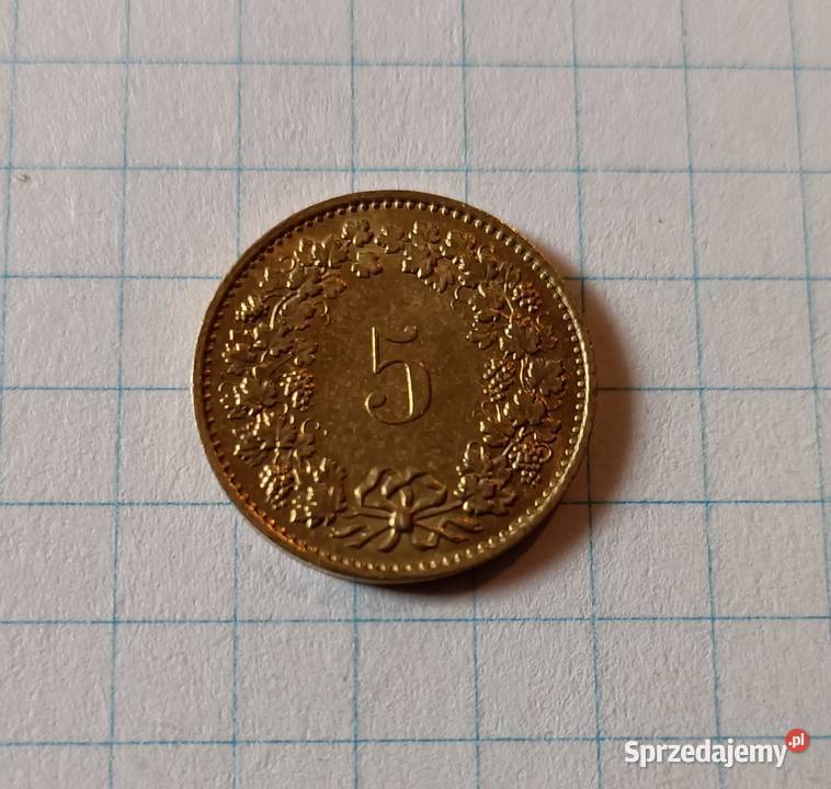 5 RAPPÓW 5 CENTYMÓW 1981 SZWAJCARIA Piszczac