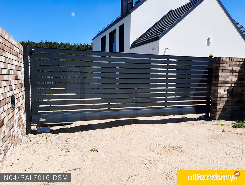 Ogrodzenie nowoczesne poziome grafitowe ALFEN Chwaszczyno