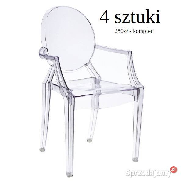 4 x Krzesło Przezroczyste Transparent Kartell