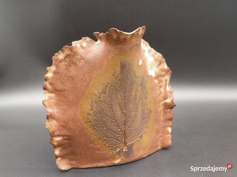 Ceramiczny wazon ręcznie wykonany z odciskiem Raszków