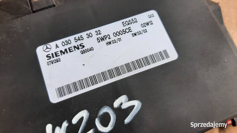 moduł sterownik skrzyni biegów mercedes c W203 Dębno