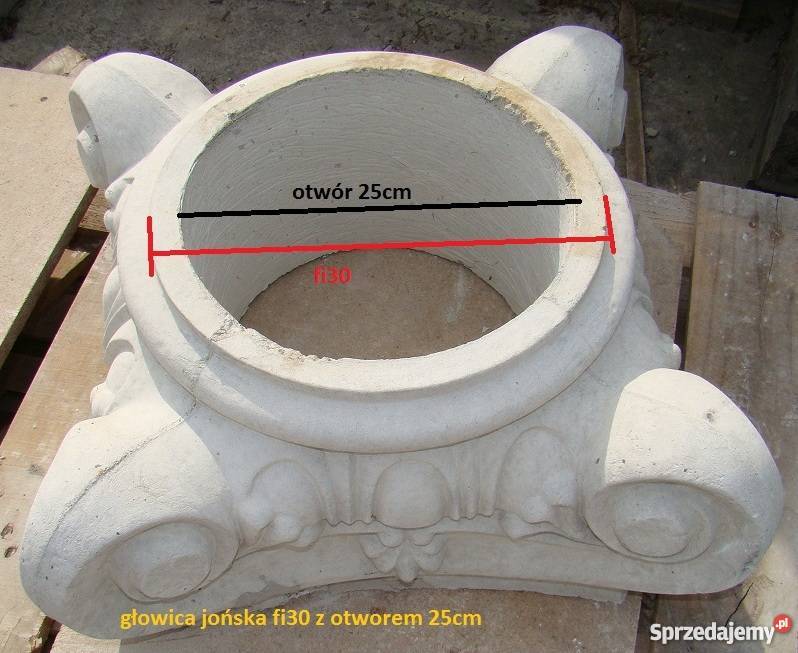 Głowica jońska fi30 do kolumn betonowych