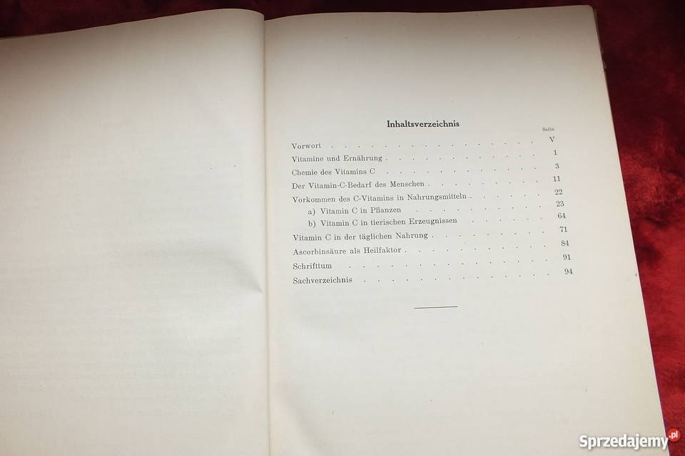 Stara książka Witamina C w odżywianiu z 1939r Żary sprzedam