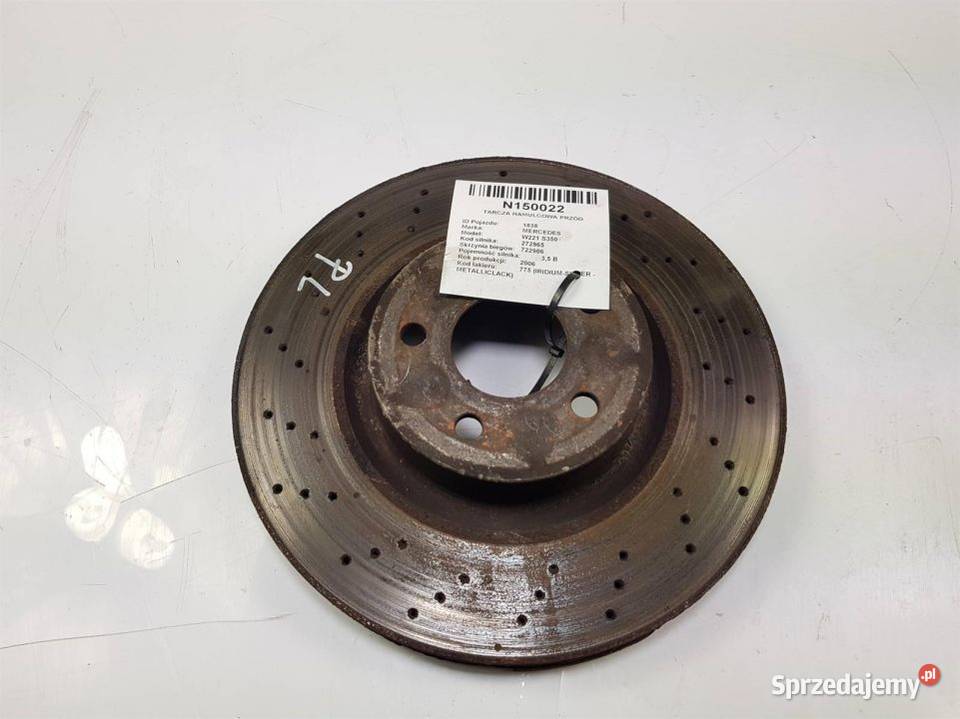 TARCZA HAMULCOWA PRZÓD MERCEDES W221 S350 kujawsko-pomorskie Lipno sprzedam