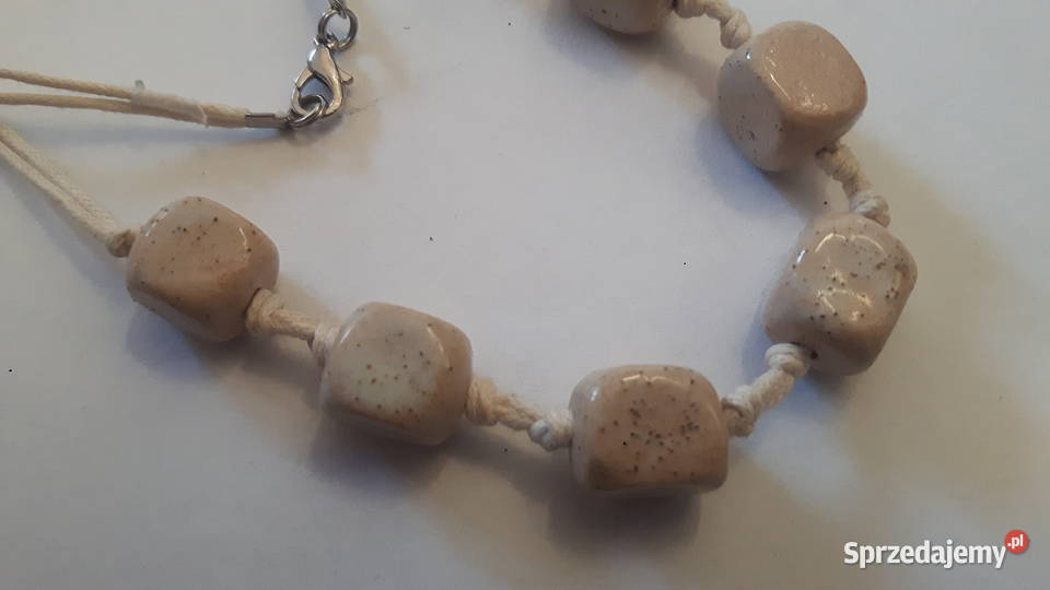 Naszyjnik ceramiczny ręcznie wykonany Naszyjniki Otwock sprzedam