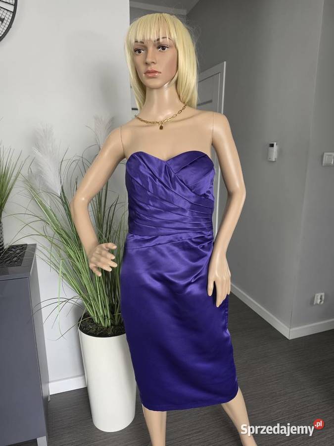 Fioletowa sukienka bez rękawów Nowogard sprzedam