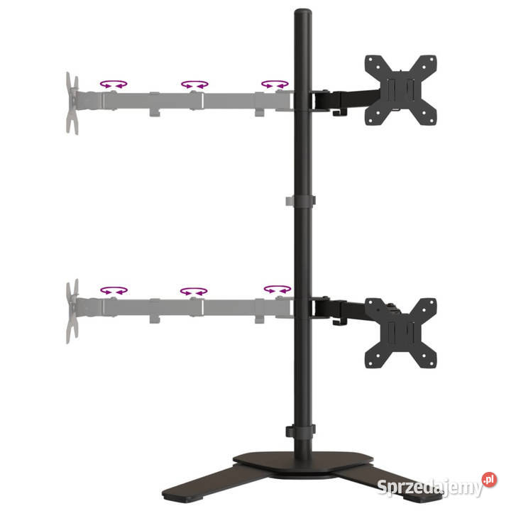 Stojak na monitory czarny stalowy VESA 75100 mm Warszawa