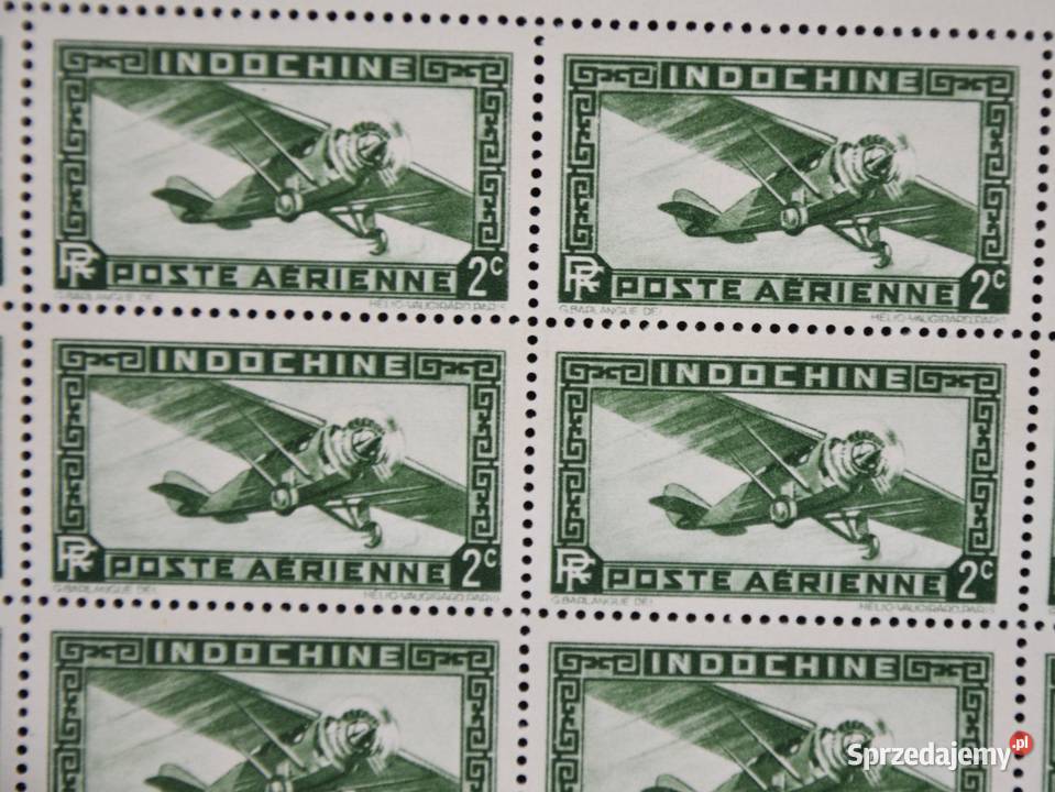 Znaczek kolonialny Poczta lotnicza Indochiny Bronisze