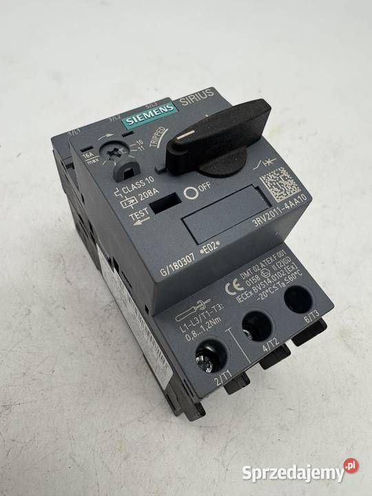 Siemens 3RV20114AA10 Wyłącznik silnikowy 1016A Warszawa