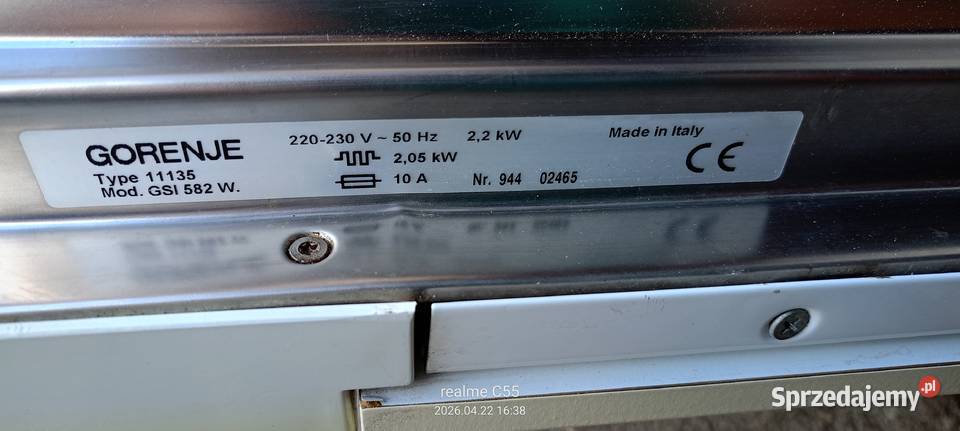 SPRZEDAM ZMYWARKĘ GORENJE WĄSKĄ POD BLAT ST B Biała