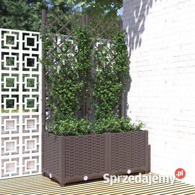 vidaXL Donica ogrodowa z kratką brązowa sprzedam