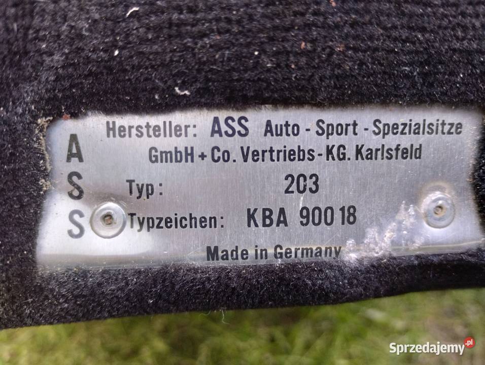 ASS 203 KBA 90018 fotel sportowy kubełkowy Wrocław