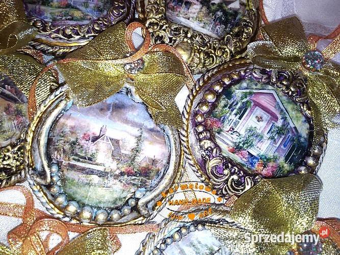 Ozdoby choinkowe komplet 10 medaliony bombki Warszawa